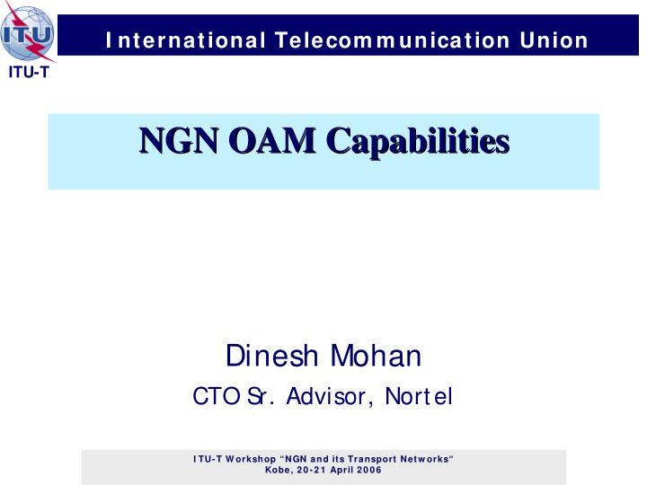 ngn oam capabilities ngn oam capabilities