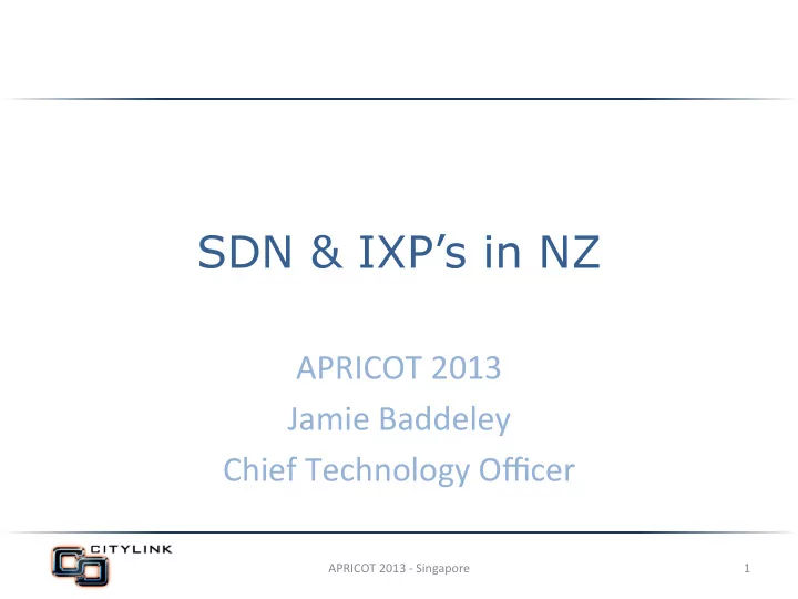 sdn ixp s in nz