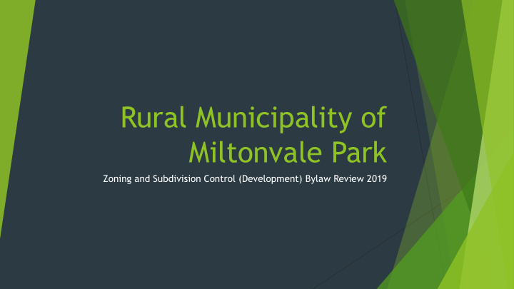 rural municipality of miltonvale park