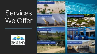 Services  We Offer  Engeny is a specialist engineering consultancy firm  providing water management