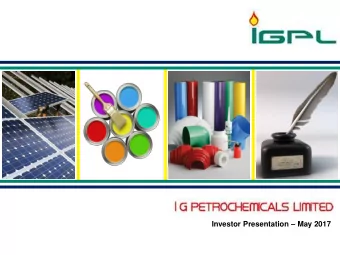 Investor Presentation  May 2017  SAFE HARBOR  Presentation),  This  presentation  and  the