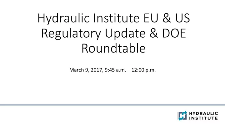regulatory update doe