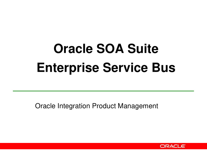 oracle soa suite enterprise service bus