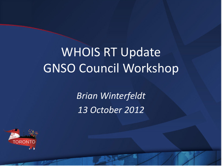 whois rt update gnso council workshop