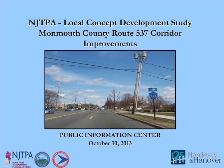 njtpa local concept development study njtpa local concept