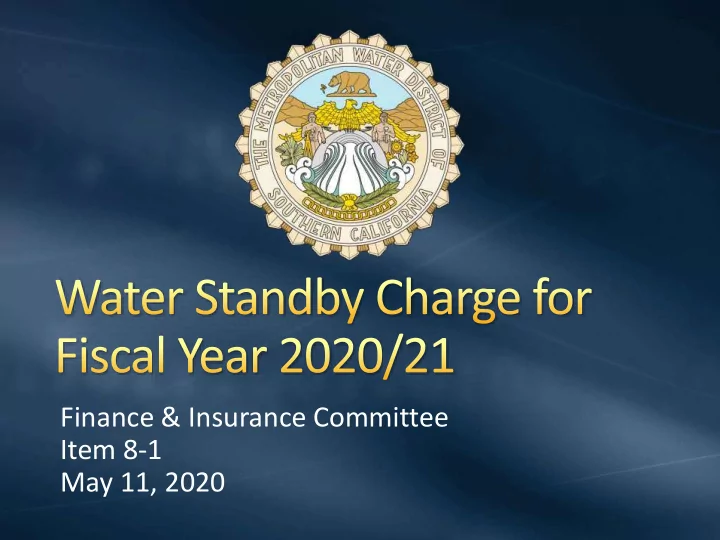 finance insurance committee item 8 1 may 11 2020