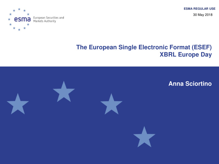 the european single electronic format esef xbrl europe