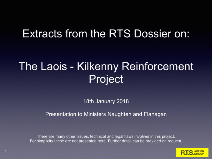 extracts from the rts dossier on the laois kilkenny
