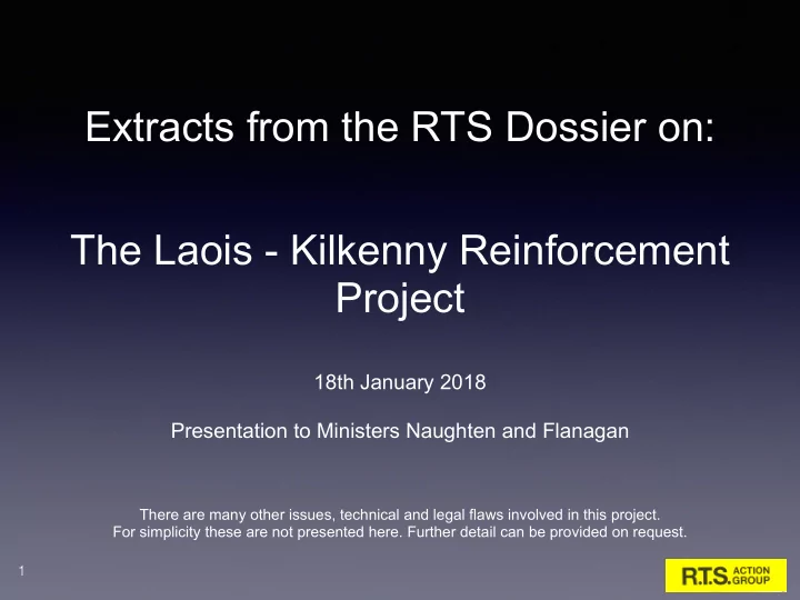 extracts from the rts dossier on the laois kilkenny