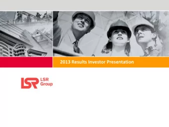 2013 Results Investor Presentation  Disclaimer  By attending the meeting where this presentation is