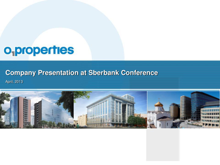 company presentation at sberbank conference