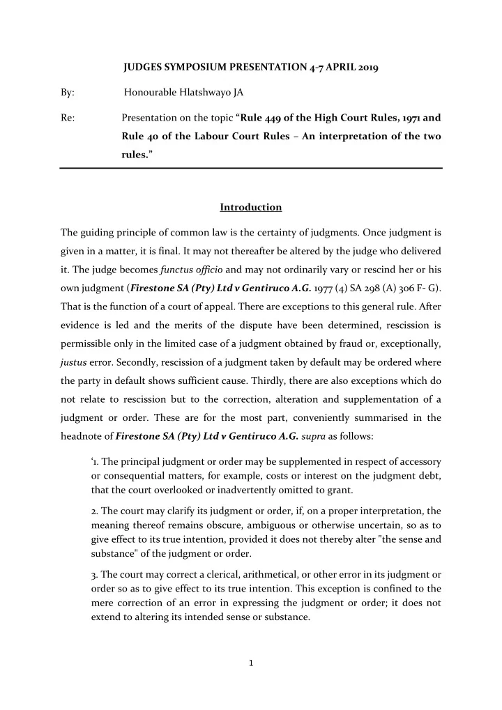 judges symposium presentation 4 7 april 2019 by
