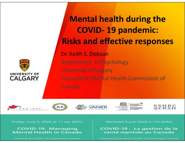 mental health during the covid 19 pandemic risks and