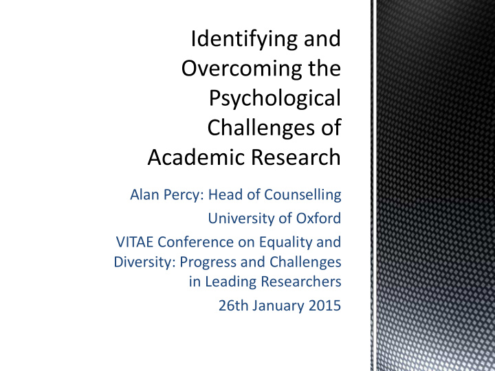 vitae conference on equality and