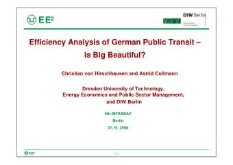 EE  Efficiency Analysis of German Public Transit   Is Big Beautiful?  Christian von