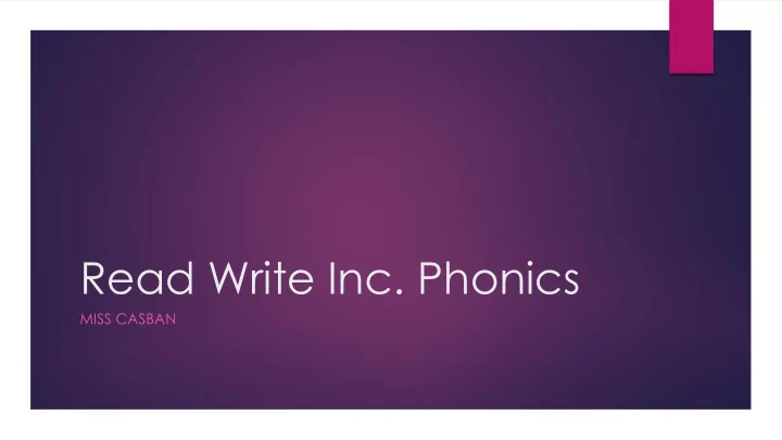 read write inc phonics