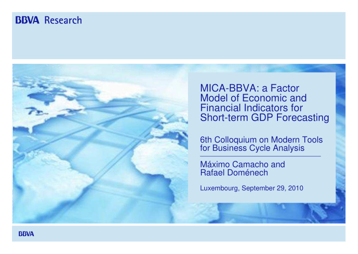 mica bbva a factor model of economic and financial