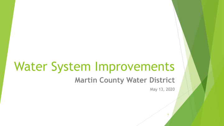 water system improvements