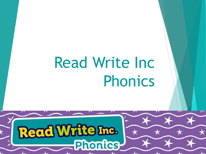 read write inc phonics how it works