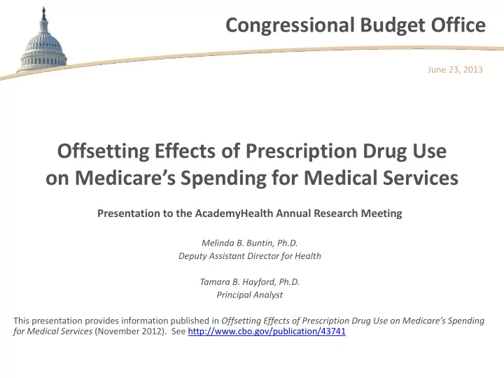 congressional budget office