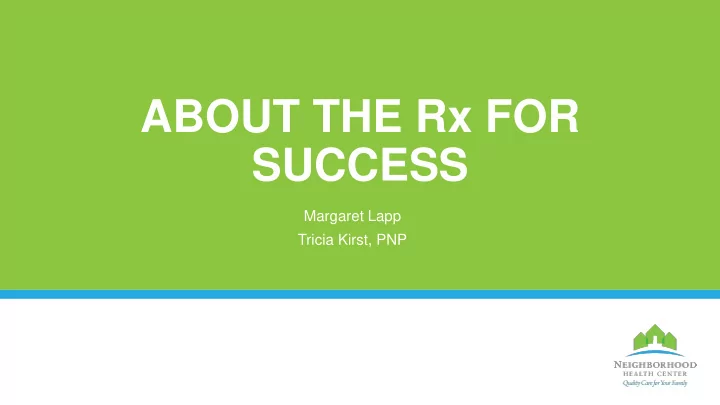 about the rx for