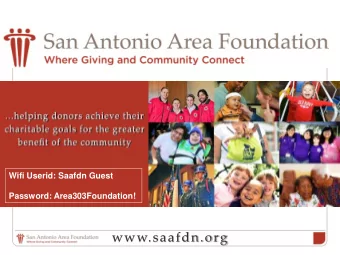 www.saafdn.org  Agenda  Welcome and Introductions  Overview of the Annual Responsive Grants