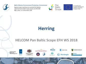 Herring  HELCOM Pan Baltic Scope EFH WS 2018  Proposed map:  Spawning grounds of herring  Habitat