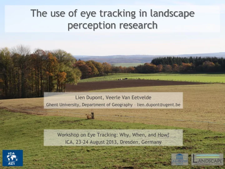 the use of eye tracking in landscape perception research