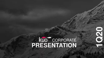 1Q20  CORPORATE  PRESENTATION  1  DISCLAIMER This presentation has been prepared by Grupo KUO,