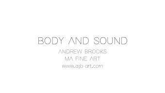BODY AND SOUND  ANDREW BROOKS  MA FINE ART www . ajb-art . com  THREE VERTICAL STRIPES, Live