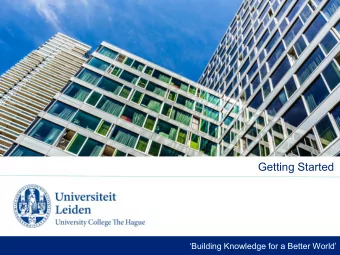 Getting Started  Building Knowledge for a Better World  lucintro.presenterswall.com  Getting