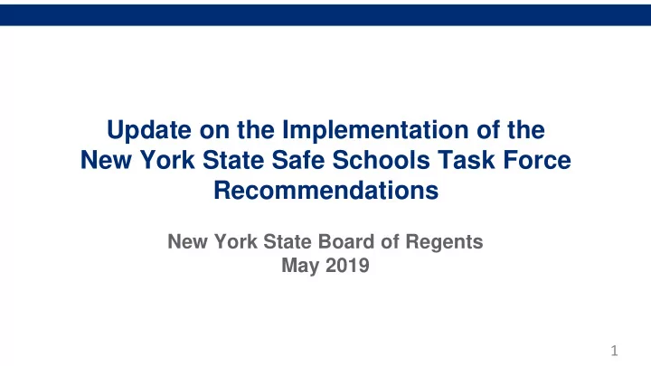new york state safe schools task force