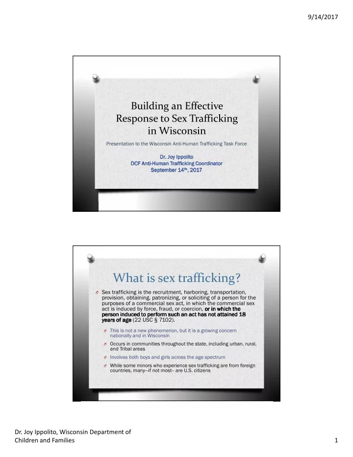 what is sex trafficking