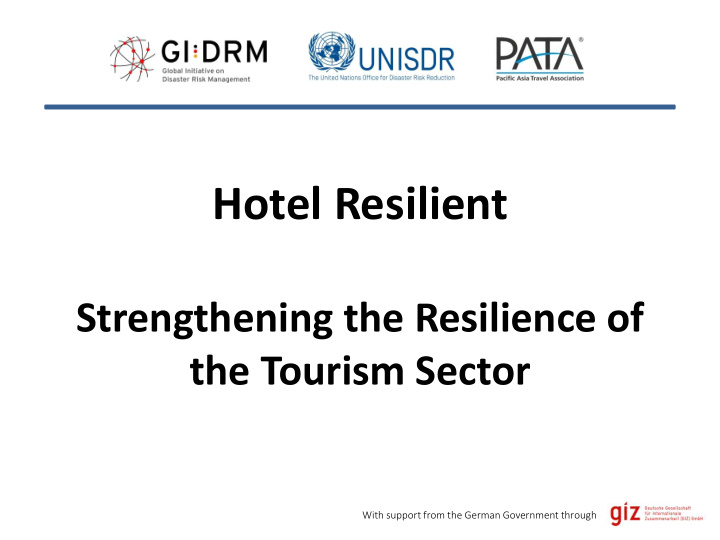 hotel resilient strengthening the resilience of the