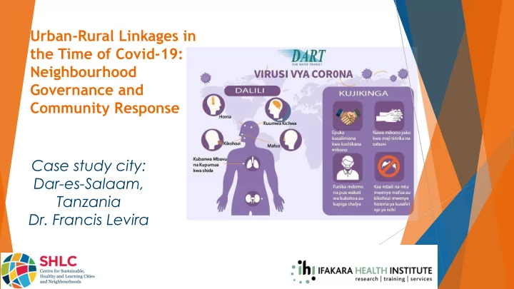 urban rural linkages in the time of covid 19