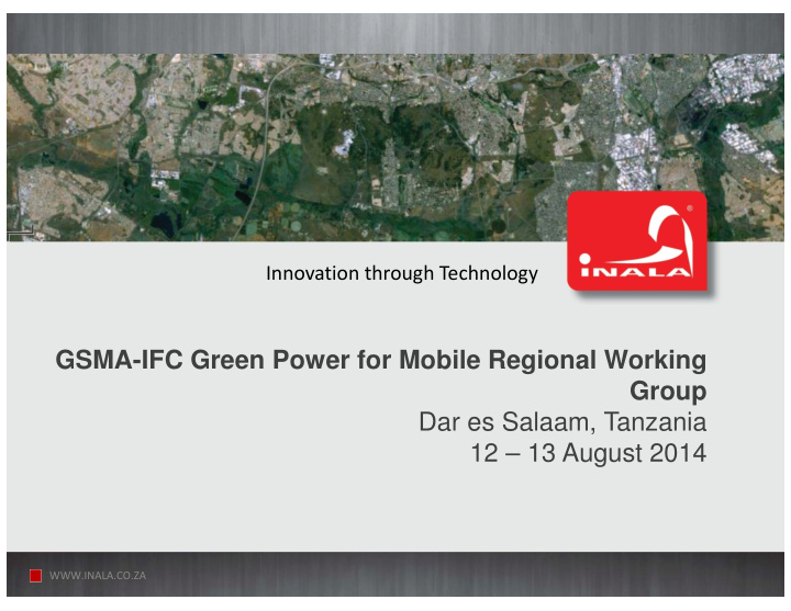 gsma ifc green power for mobile regional working group