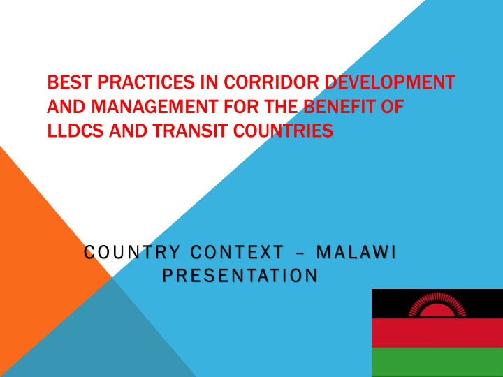 best practices in corridor development