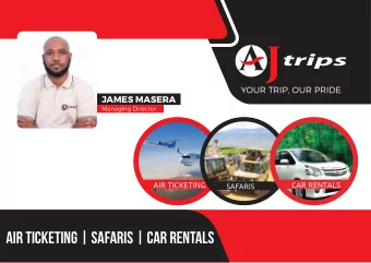 AIR TICKETING | SAFARIS | CAR RENTALS  AGM  AGM  AGM  SPECIAL  SPECIAL  SPECIAL  LAKE MANYARA