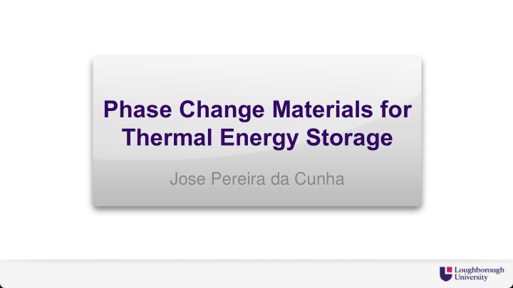 thermal energy storage