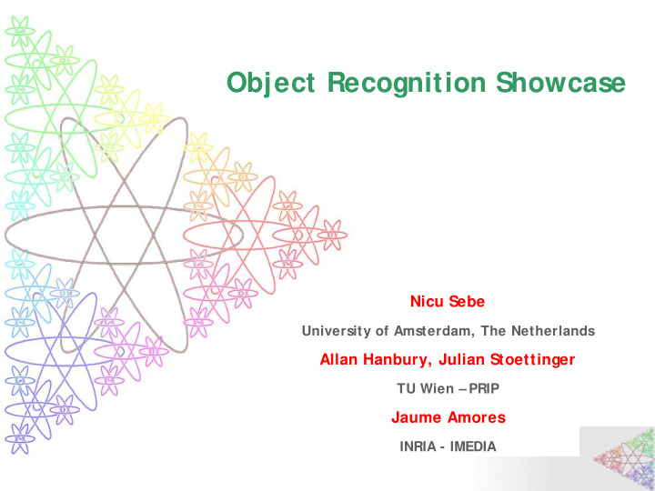 object recognition showcase