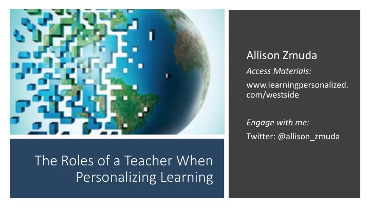 the roles of a teacher when personalizing learning vuca