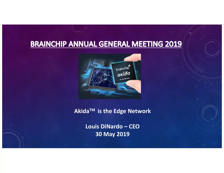 br brai ainchi chip an annual al general al meeti ting