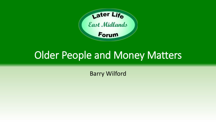 older p people a e and money matter ers