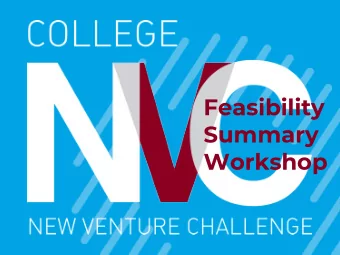Feasibility  Summary  Workshop  Agenda  Review CNVC Timeline  Feasibility Summary: Key