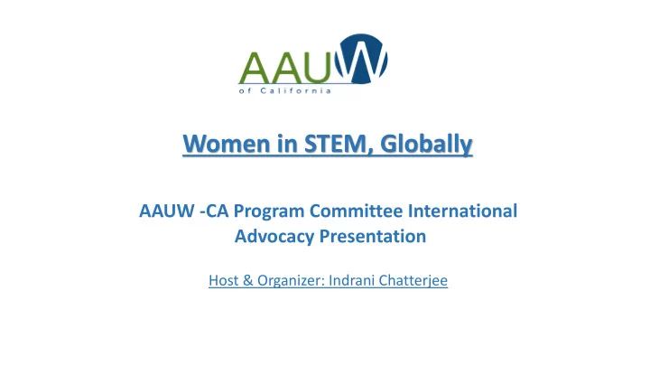 women in stem globally