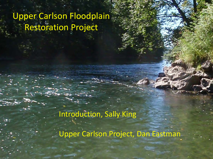 upper carlson floodplain restoration project