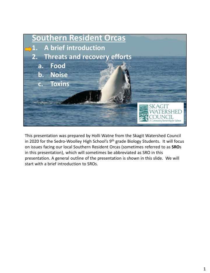 southern resident orcas