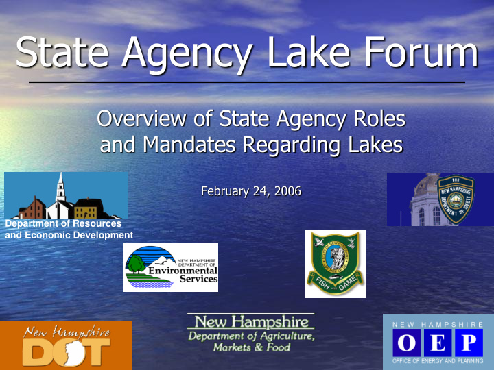 state agency lake forum