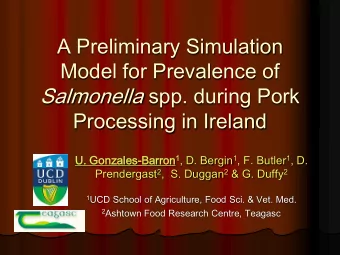 A Preliminary Simulation  Model for Prevalence of Salmonella spp. during Pork  Processing in