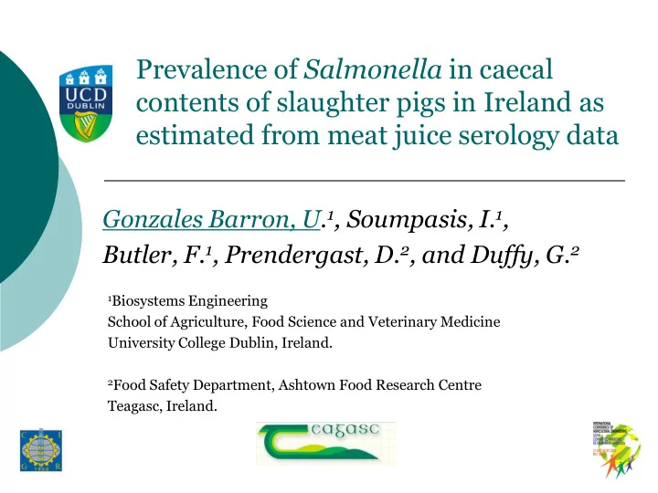 prevalence of salmonella in caecal